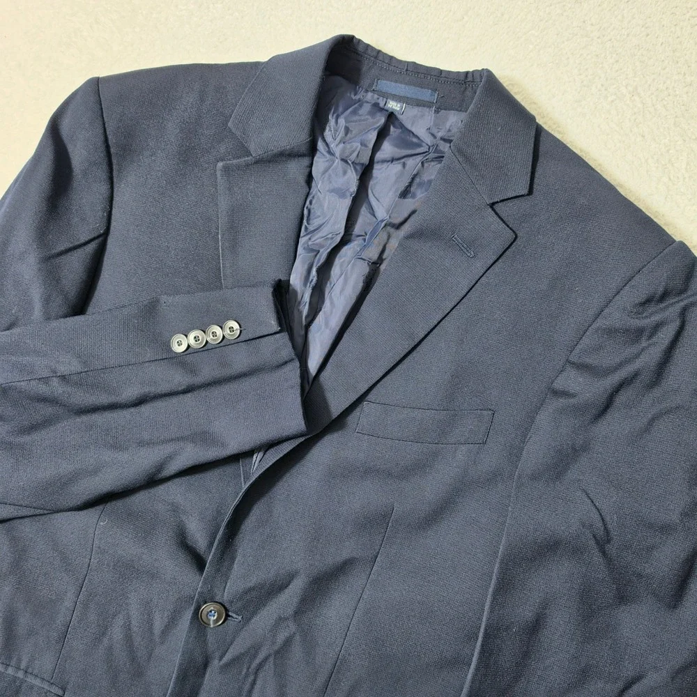 Jos. A. Bank Wool Brrr Nylon Blazer Mens 38 Long Navy Blue 1905 Tailored Stretch